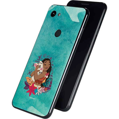 Disney Princess Moana with Pua and Heihei Google Pixel 3a XL Skin